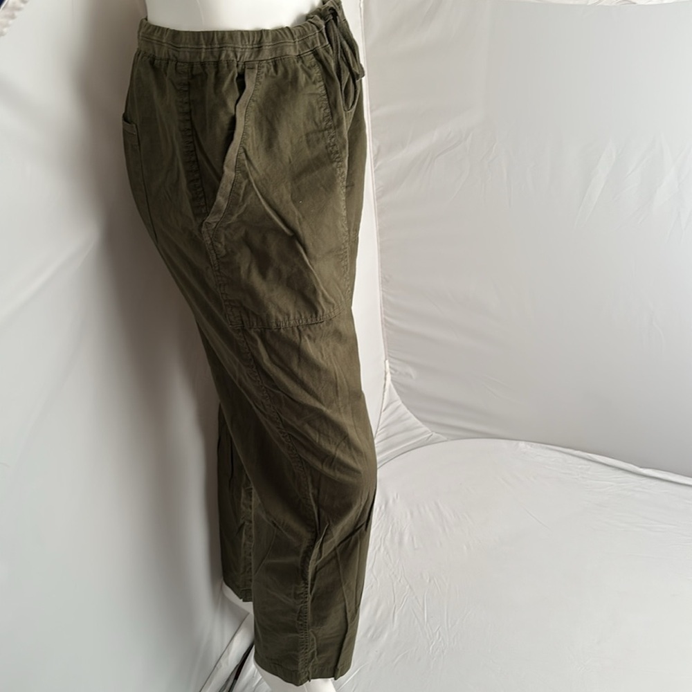 Anthropologie x Velvet Misty Holly green pull-on drawstring lightweight pants - Picture 3 of 15